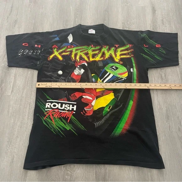 Vintage NASCAR Chad Little Extreme Machine John Deere Shirt  AOP Adult Size XL - Picture 5 of 5